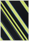 Günter Fruhtrunk, Grau Schwarz Gelb (Gelb Grau Schwarz), 1969, Farbserigrafie auf Halbkarton