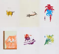 Thomas Schütte, Silly Lilies, 1995, Mappe mit sieben Farblithografien auf handegeschöpftem indischen Bütten