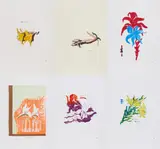 Thomas Schütte, Silly Lilies, 1995, Mappe mit sieben Farblithografien auf handegeschöpftem indischen Bütten