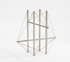Metallic Sculpture by Kenneth Snelson, 1967, Metall & Aluminium, sold May 2017
