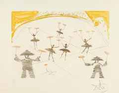 Chinois by Salvador Dalí, 1965, Farbige Aquatintaradierung auf Arches, sold Jun 2017