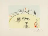 La Tauromachie au tiroir by Salvador Dalí, Farbige Heliogravure, Kaltnadel und Pochoir auf ARCHES (Wasserzeichen), sold Jun 2017
