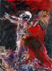 Tanz by Bernhard Heisig, Öl auf Leinwand, sold May 2017