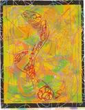Estoril Five I, from Circuits by Frank Stella, 1982, Relief-printed etching and woodcut in colors, on TGL handmade paper, the full sheet,, sold Oct 2013