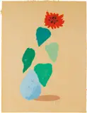 Sunflower (Paper Pool I) by David Hockney, 1978, Unique hand-colored pressed paper pulp, on TGL handmade paper, the full sheet,, sold Oct 2013
