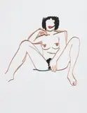 Tom Wesselmann, Monica Sitting with Legs Spread, 1986/97, Alkyd oil in colors on laser cut-out steel,