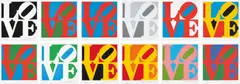 Robert Indiana, Book of Love, 1996, The complete set of 12 screenprints in colours, on A.N.W. Crestwood Museum Edition paper, with full margins, with accompanying twelve poems,