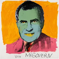 Vote McGovern by Andy Warhol, 1972, Screenprint in colors, on Arches 88 paper, the full sheet,, sold Oct 2013