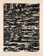 Jasper Johns, Two Flags, 1980, Lithograph in colors, on Eijiro Kizuki Nishinouchi paper, with full margins,