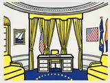 Roy Lichtenstein, Oval Office, 1992, Screenprint in colors, on Rives BFK paper, with full margins,