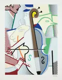 Roy Lichtenstein, Cubist Cello, 1997, Screenprint in colors, on Somerset paper, with full margins,