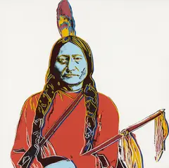 Sitting Bull by Andy Warhol, 1986, Screenprint in colors, on Lenox Museum Board, the full sheet,, sold Oct 2013