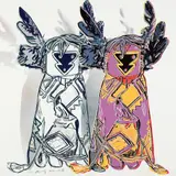Andy Warhol, Kachina Dolls, from Cowboys and Indians, 1986, Screenprint in colors, on wove paper, the full sheet,