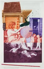 Bellini #2 by Robert Rauschenberg, 1987, Intaglio with photogravure in colors, on Arches paper, the full sheet,, offered Oct 2013