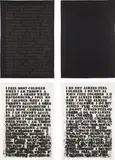 Glenn Ligon, Untitled, 1992, The complete set of four aquatints in black, two on black paper and two on white paper, with full margins,