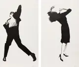 Robert Longo, Eric; and Ellen, 1999, Two lithographs in tones of black, on Arches Cover paper, with full margins,