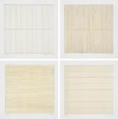 Untitled by Agnes Martin, 1998, The complete set of four lithographs in colors, on Vellum paper, with full margins,, sold Oct 2013