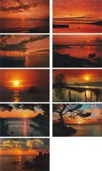 Sunsets by Hans-Peter Feldmann, 2004, The complete set of nine color Xeroxes, on card paper, with full margins,, offered Oct 2013