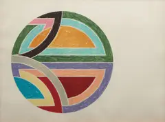 Sinjerli Variation I, from Sinjerli Variations by Frank Stella, 1977, Offset lithograph and screenprint in colors, on Arches Cover paper, with full margins,, sold Oct 2013