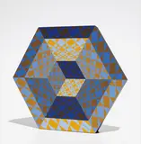 Victor Vasarely, Sancton, circa 1985, Wood multiple hand-painted in colors,