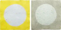 Pairs 10, from the Handmade Paper Project by Kenneth Noland, 1981, The set of two uniquely colored pressed paper pulp prints, the full sheets,, sold Oct 2013