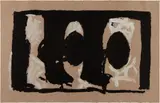 Elegy Study I by Robert Motherwell, 1989, Lithograph in colors, on light brown TGL handmade paper, with full margins,, sold Oct 2013