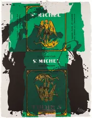 St. Michael III by Robert Motherwell, 1979, Lithograph and screenprint in colors, on gray HMP handmade paper, the full sheet,, sold Oct 2013