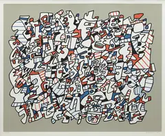 Ontogénèse by Jean Dubuffet, 1975, Screenprint in colors, on Arches paper, with full margins,, sold Oct 2013