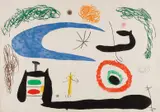 Joan Miró, Dormir sous la lune (Sleep Under the Moon), 1969, Etching and aquatint in colors with carborundum and embossing, on Arches paper, with full margins,