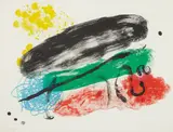 Album 19: plate 16 by Joan Miró, 1961, Lithograph in colors, on Rives vellum paper, the full sheet (deckle on all sides),, sold Oct 2013