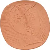 Faun’s Head by Pablo Picasso, 1955, Red earthenware plate,, sold Oct 2013