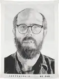 Chuck Close, Self-Portrait, 1993, Woven silk tapestry, with full margins