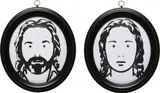 Luc and Ludivine get married 3 by Julian Opie, 2007, The complete pair of laser-cut black Somerset paper silhouette portraits, on Clairefontaine Mayo paper, contained in sep, sold Oct 2013