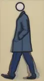 Jeremy walking in coat by Julian Opie, 2010, Lenticular acrylic panel, comprised of a color inkjet print, back mounted and contained in brushed aluminium frames spec, sold Oct 2013