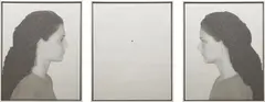 Gemelle (Mirror Triptych) by Michelangelo Pistoletto, 1998, The complete set of three screenprints, on mirrored acrylic, the full sheet,, offered Oct 2013