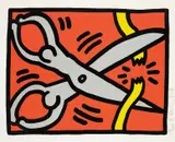 Keith Haring, Scissors, from Pop Shop III, 1989, Screenprint in colors, on wove paper, with full margins,