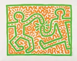 Keith Haring, Untitled, 1983, Woodcut in colors, on Japanese paper, with full margins,
