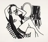 Tom Wesselmann, Nude with Mirror, 1990, Screenprint in colors, on 4-ply Archivart rag museum board, with full margins,