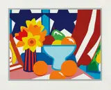 Tom Wesselmann, Still Life with Blowing Curtain (Red), 1998, Screenprint in colors, on Coventry Rag paper, with full margins,