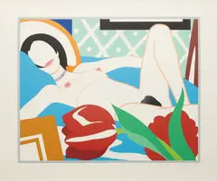 Monica With Tulips by Tom Wesselmann, 1989, Screenprint in colors, on Lenox museum board, with full margins, sold Oct 2013