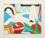 Tom Wesselmann, Monica With Tulips, 1989, Screenprint in colors, on Lenox museum board, with full margins