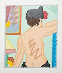 Judy with Black Hat by Tom Wesselmann, 1997, Screenprint in colors, on Coventry paper, with full margins,, sold Oct 2013