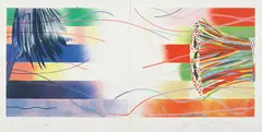 James Rosenquist, Area Code, 1969, Lithograph in colors, on two joined sheets of J.B. Green handmade paper, with full margins