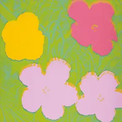 Flowers by Andy Warhol, 1970, Screenprint in colours, on wove paper, the full sheet, sold Oct 2013