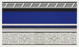 Roy Lichtenstein, Entablature V, from Entablature series, 1976, Screenprint, lithograph and collage in colors with embossing, on Rives BFK paper, with full margins,