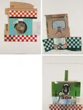 Robert Rauschenberg, Mink; Monkey; and Hog, from Chow Bag series, 1977, Three screenprints in colors with applied string and fabric, on smooth wove paper, the full sheets,