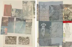 People Have enough Trouble without Being Intimidated by an Artichoke; and Back Out, from A Suite of Nine Prints by Robert Rauschenberg, 1979, Two offset lithographs in colors, on wove paper, the full sheets,, sold Oct 2013