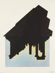 Black Palms by Robert Longo, 1989, Lithograph in colors, on rag paper, with full margins,, sold Oct 2013