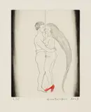 Louise Bourgeois, The Couple, from La Réparation, 2003, Drypoint, engraving and aquatint in colors, on wove paper, with full margins,