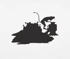 Untitled (Monkey Grinder) by Kara Walker, 2002, Screenprint, on card paper, with full margins,, sold Oct 2013